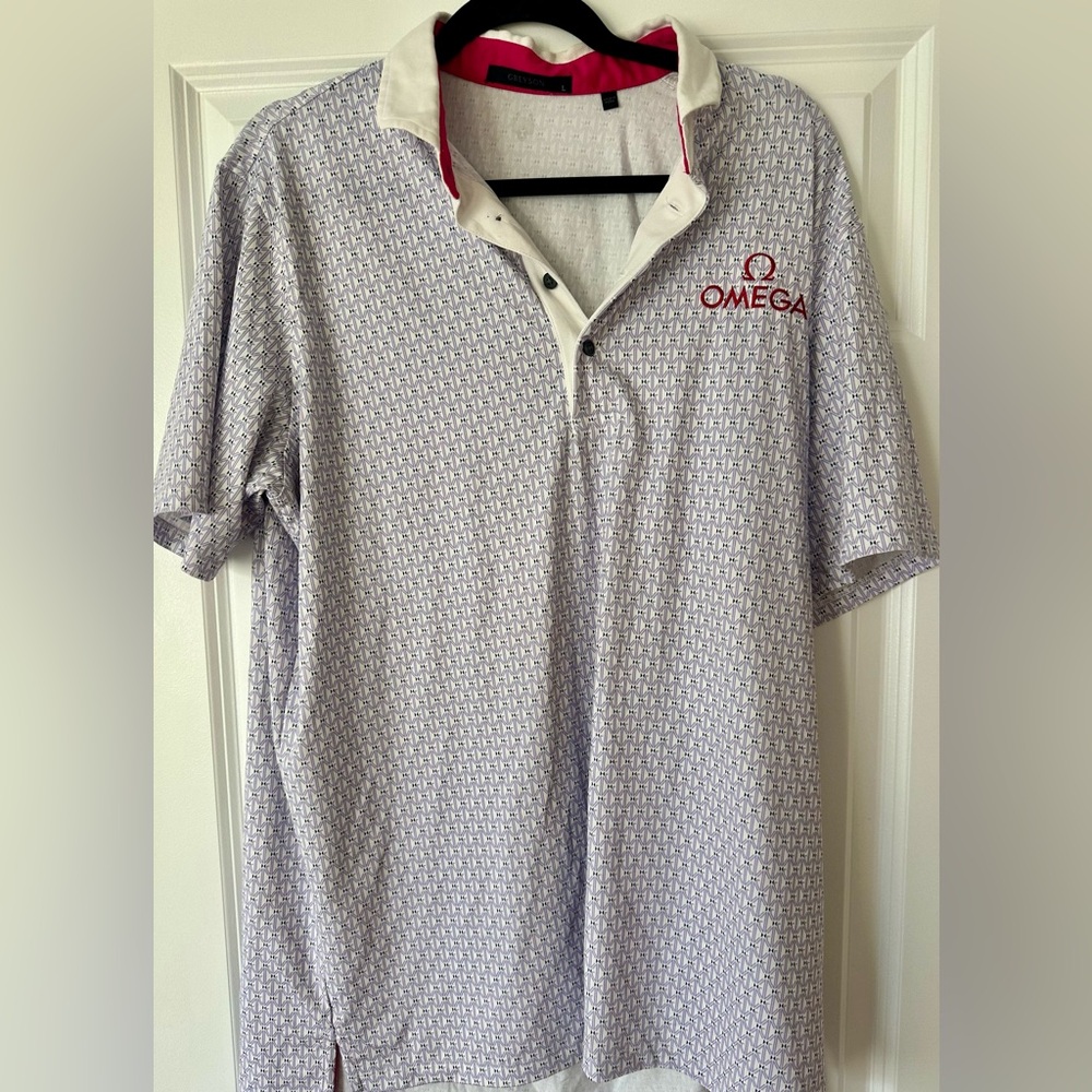 Greyson White and Red Polo Shirt